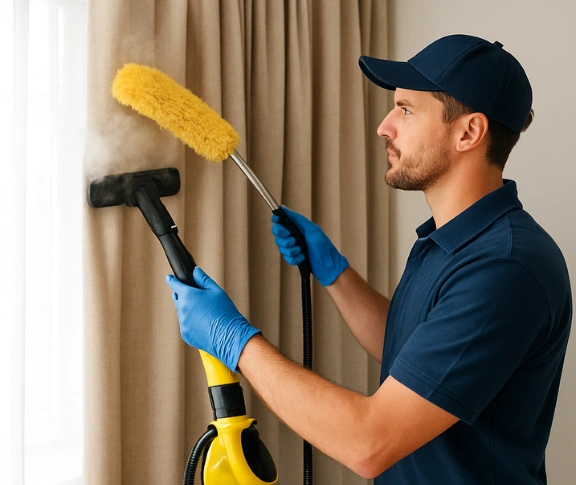 Trusted blind cleaning technician Matty Curtain Cleaning long-forest-vic QLD