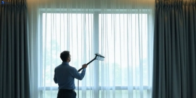 Commercial curtain stain removal service long-forest-vic hotels offices restaurants